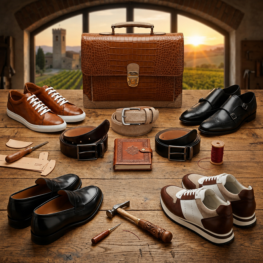 Dettaglio di una lavorazione sartoriale ispirata all'artigianato fiorentino e al Made in Italy.